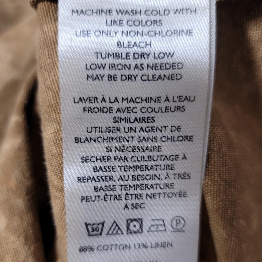 Free People Rhodes Chino Romper, Wheat Fields (Gold), XL, NWOT - Picture 9 of 9